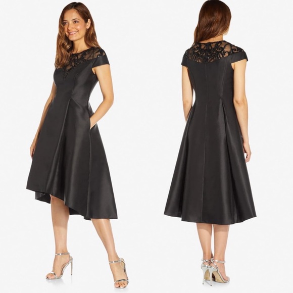 ADRIANNA PAPELLCrewneck Fit & Flare Dress mikado Dress size 8